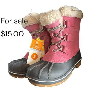 Cat & Jack Pink and Gray Kids Boots